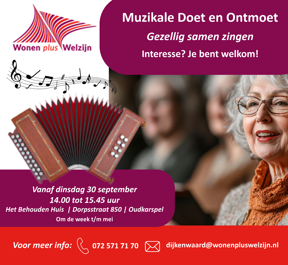 Muzikale Doet en Ontmoet - Nieuwe deelnemers welkom! 