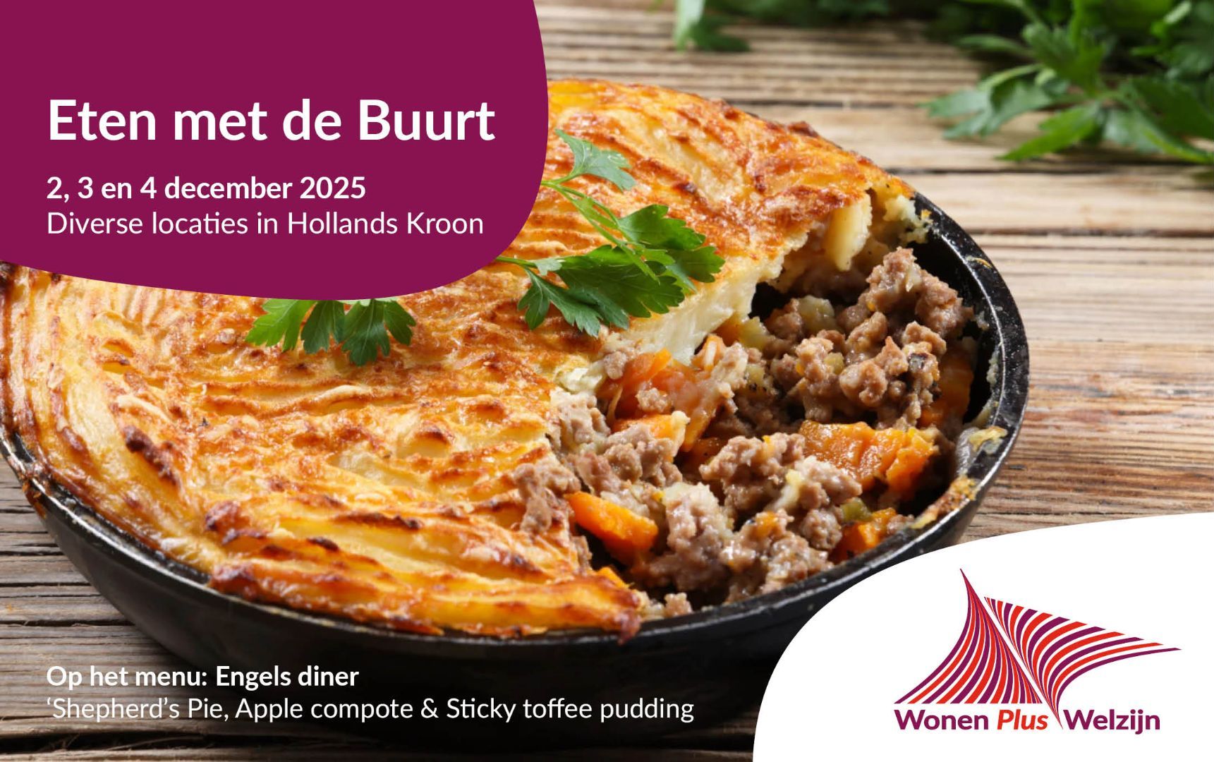 Samen aan tafel bij ‘Eten met de Buurt’ in Hollands Kroon