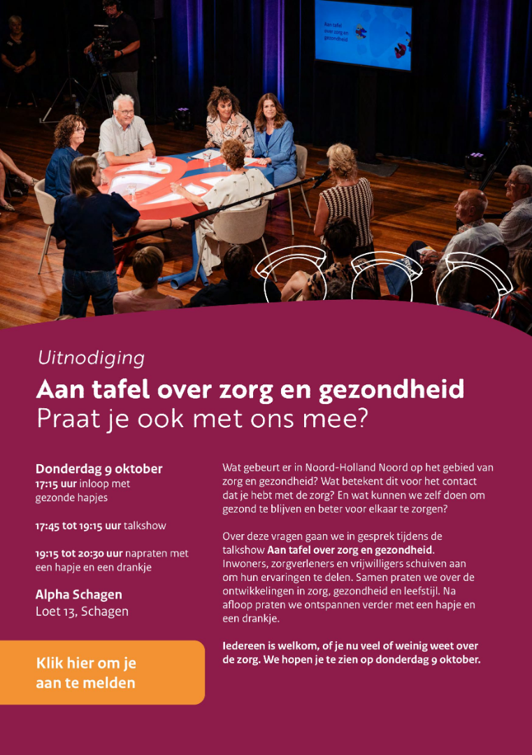 Praat mee over de toekomst van de zorg!