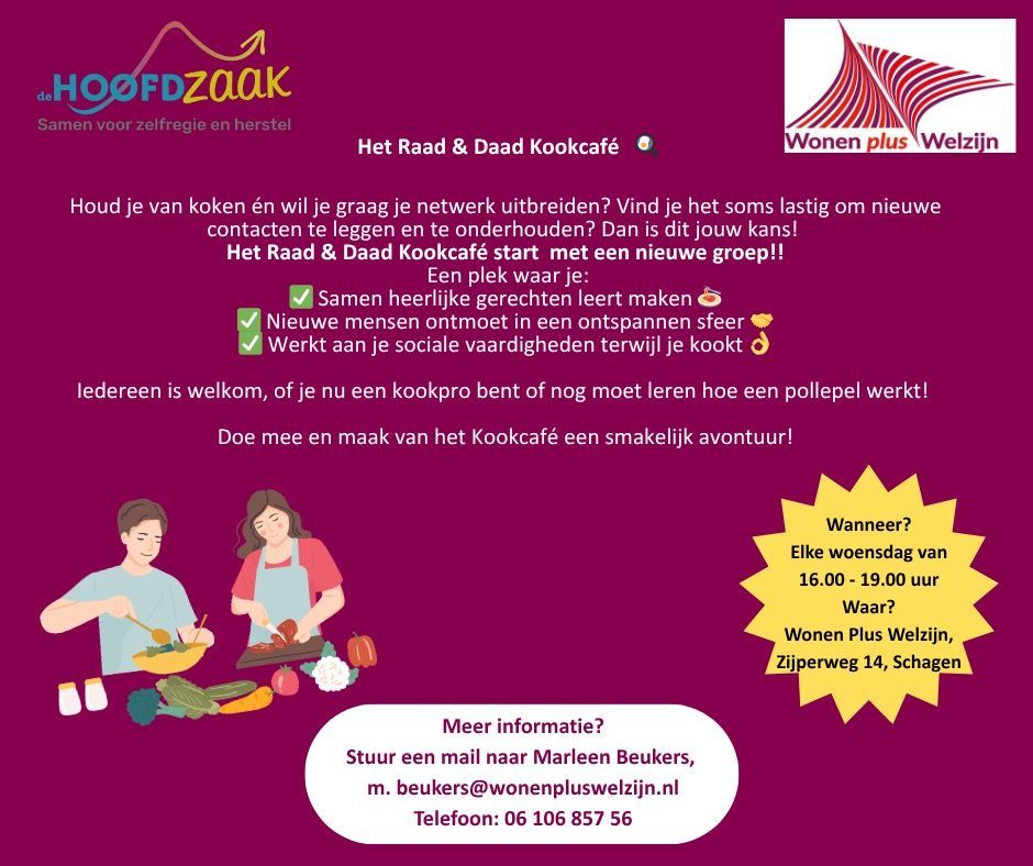 Maak van het Kookcafe een smakelijk avontuur