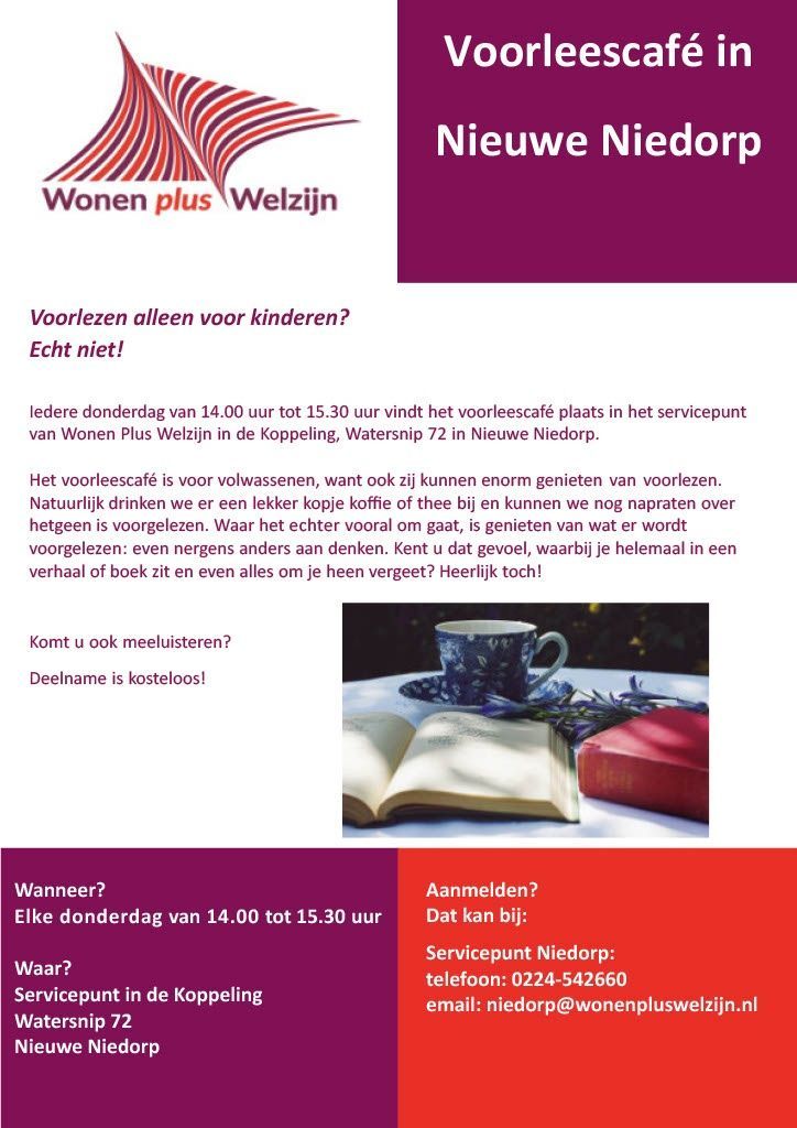 Voorleescafé in Nieuwe Niedorp